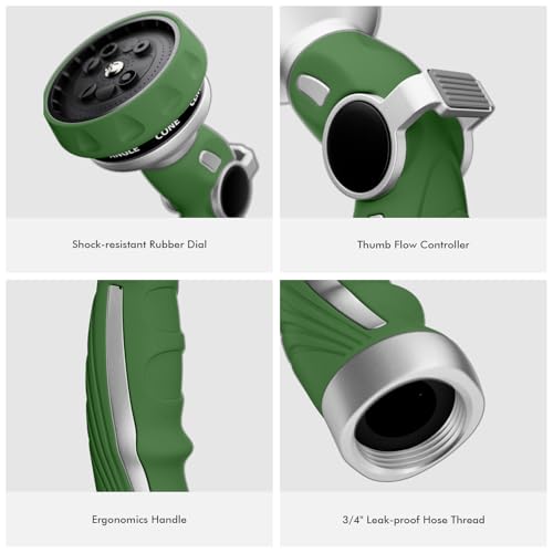 Image of RESTMO Hose Nozzle Heavy Duty, Metal Water Hose Sprayer for Garden