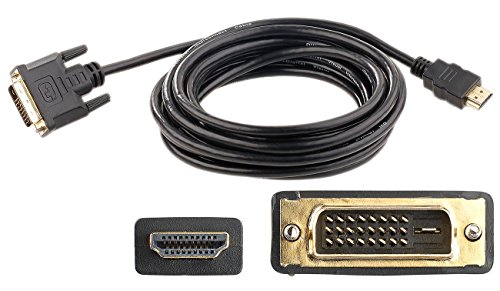 auvisio DVI auf HDMI Adapter: Adapterkabel HDMI auf DVI-D Dual-Link, schwarz, 5 m (Monitorkabel HDMI-DVI, Adapter-Monitorkabel, Audio Konverter)