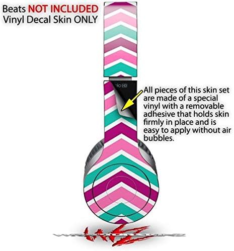 Skin Decal Wrap Works with Original Beats Solo HD Headphones Zig Zag Teal Pink Purple Skin Only (Headphones NOT Included)
