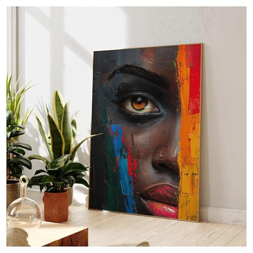 Impression sur Toile de Qualité Supérieure au Regard Intense Absrait - 4