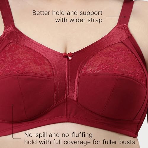 Image of Enamor Innovations Fabcool M-Frame Side Shaper Panel Women's Cotton Everyday Bra - Non Padded, Wirefree, Full Coverage - A014 (Available in Plus Sizes)