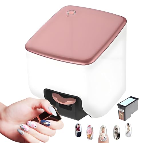 JIYINGHUI Impresora Definitiva para Decoración De Uñas, Diseños Digitales 3D Fáciles Hacer En Casa, Máquina Impresión Uñas Portátil con Aplicación Inteligente, Regalo Creativo para Mujeres Y Niñas