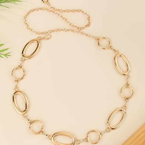 Metallic Waist Chain Belt For Ladies Various Occasion And Outfit Round Chain Belt Waist Decoration For Office Women4