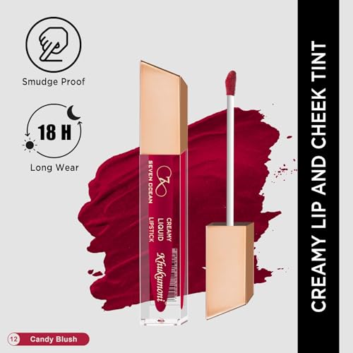 Image of Khukumoni Liquid Lipstick for Women | Candy Blush Shade | Long Lasting Matte Finish | Waterproof & Smudge Proof Lipstick for Women (5ml)