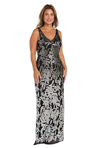 Long Sleeveless Sequined Ombre Evening Gown