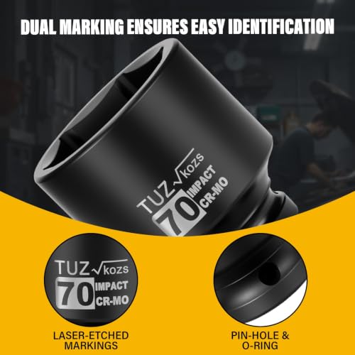 Image of 1 Inch Drive 70mm Standard Metric 6 Point CR-MO Impact Socket