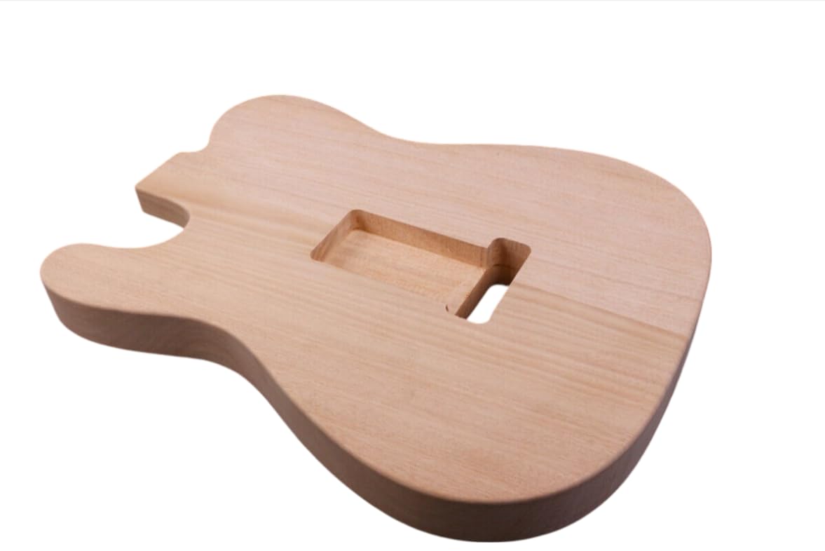 Corpo per chitarra elettrica fai da te incompiuto, in mogano, corpo vuoto per chitarra elettrica Telecaster Project SSS fori di pickup (mogano)