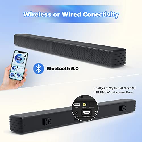 image for GEOYEAO Sound Bar, Bass Speakers for Smart TV with Dual Subwoofer 3D S
