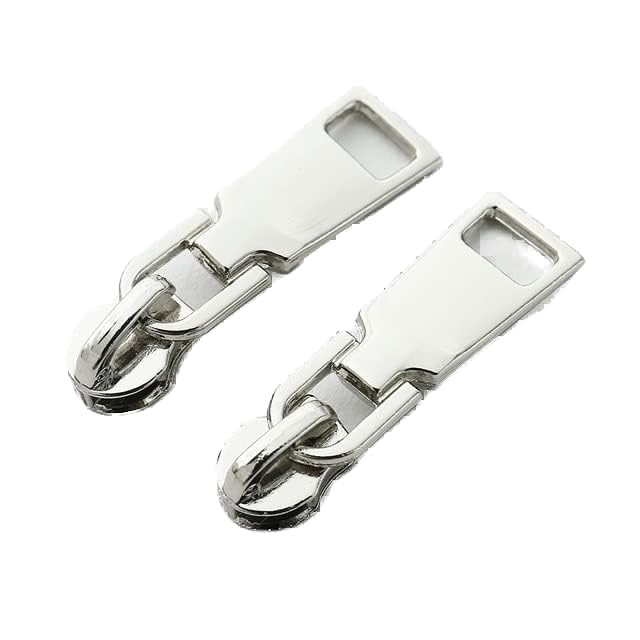 suwaki, Zestaw do naprawy zamków błyskawicznych, 10 szt. metalowych suwaków, akcesoria do szycia(Silver Nylon Head)