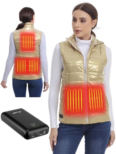 Heated Vest Women with Battery Pack Included, 16000mAh Batter, Fashion Womens Heat Vest