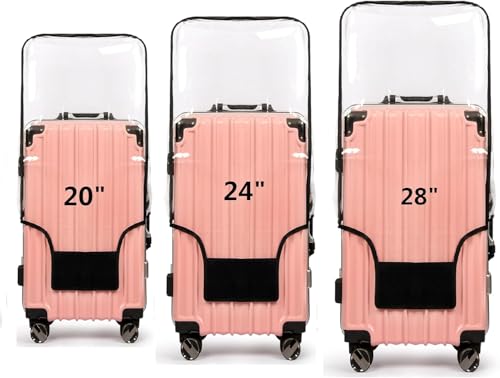 Image of NYALA 3 Pcs Protective Trolley Bag Cover | Suitcase Bag Cover | Waterproof Dustproof Luggage Cover, Clear PVC Suitcase Covers Protectors (28 in, 24 in, 20 in) (Transparent, 3 Size Combo)