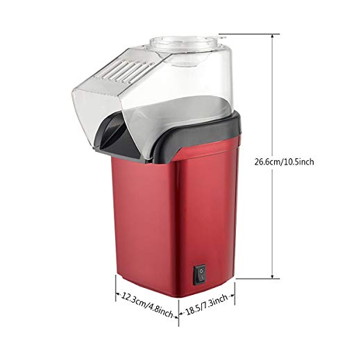 TOPCHANCES 1200 W Popcorn-Maschine, neue Retro elektrisch gesund fettfrei elektrische Popcorn-Maschine mit Messbecher… – Bild 3