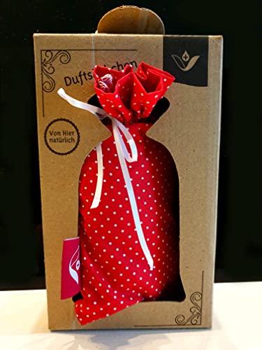 Saquitos perfumados de lavanda con puntos rojos – Cojín aromático como cojín decorativo