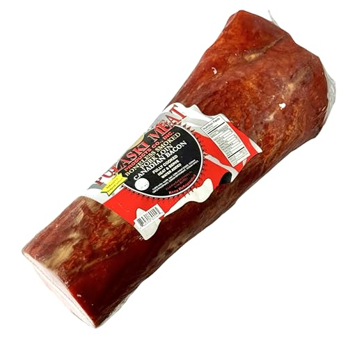 Pulaski Canadian Bacon 4.5 Lb - Fully Cooked, Smoked Pork Bacon - Ideal Lunch Meat - Perfect For Breakfast, Sandwich, Charcuterie Board, Keto-Friendly Deli Meat