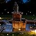 Athena Collection 27'' Height Electric Waterfall Fountain 2 Tier Stepped Barrel Vintage Fountain Polypropylene with Pump Freestanding Floor Tabletop Fountain for Outside, Patio, Garden, Bronze
