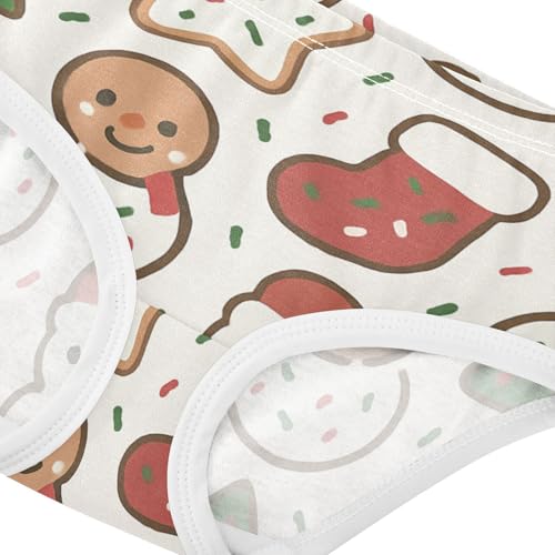 Christmas Cookies Pattern Girls' Panties Training Comfort Underwear for Baby Girls in Sizes 2T,3T, 4T, 5T, 6Y and 8Y4