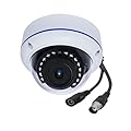HD 1080P 360 Degree Dome Surveillance Cameras Indoor Outdoor 4 in 1 (TVI/AHD/CVI/CVBS BNC Analog System) 1.44mm Fisheye CCTV View Round Wide Angle Security Camera Coax