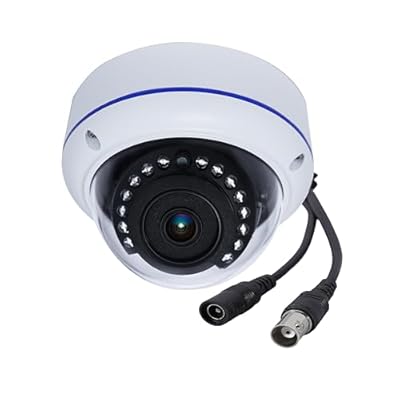 HD 1080P 360 Degree Dome Surveillance Cameras Indoor Outdoor 4 in 1 (TVI/AHD/CVI/CVBS BNC Analog System) 1.44mm Fisheye CCTV View Round Wide Angle Security Camera Coax