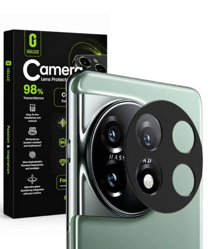 Image of iGluz Compatible with Oneplus 11 Camera Lens Protector (1 Pack) | Premium 9H Tempered Glass Camera Guard | Ultra Clear HD | Scratch Resistant | Case Friendly Fit | Bubble Free Easy Installation