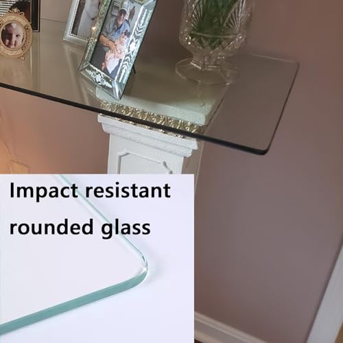 Miniatura 4 de Tablero Superficie Rectangular De Mesa De Cristal Vidrio Templado Material Vidrio, Fabricacion A Medida, Tablero Templado De Repuesto Para Mesa De Cocina Café Comedor 100x80cm