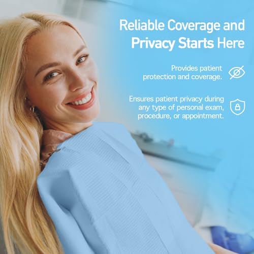 Image of Dynarex Disposable Drape Sheets - 40 inch x 60 inch (Case of 100), Blue, 2-Ply Tissue Paper for Patient Privacy, Exams, and Procedures