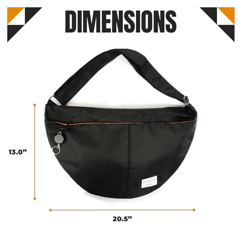 Image of Urban Wide Shoulder Bag, Hobo Sling Crossbody Bag Crescent for Women Durable Polyester Unisex, Lightweight