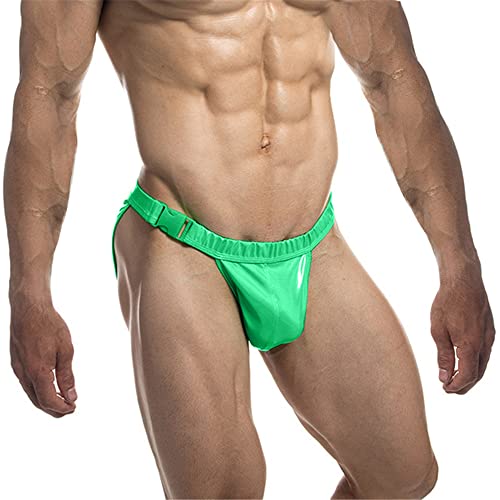 JOCKMAIL 3PCS/Pack Mens Swim Thongs Mens Swim Bikini Briefs Shiny Metallic Thong G-String Jockstrap Underwear2