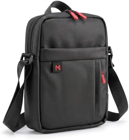 Motevia Leather Crossbody Bag Men Shoulder Bag with Adjustable St...