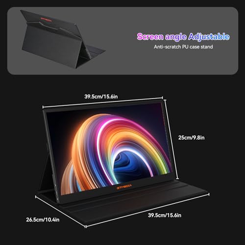 Image of GTMEDIA 2.5K 165Hz Portable Gaming Monitor,17.3''2560 * 1440 QHD Portable Monitor,100% sRGB HDR FreeSync External Second Screen for Laptop Phone Mac PS5