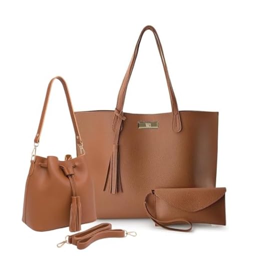 Kit 3 Bolsas Sacolas Femininas (CARAMELO)