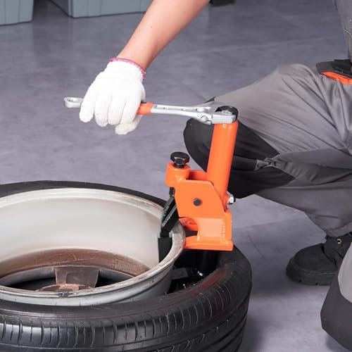 Strumento per rompere le perline dei pneumatici, struttura in acciaio portatile per cerchi da 38-42 pollici, ideale per pneumatici ATV, trattori, camion, compatibile con avvitatore a percussione o