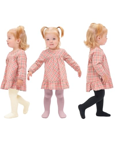 Image of Stelle Toddler Girls Tights Baby Cable Knit Stockings Thick Cotton Legging