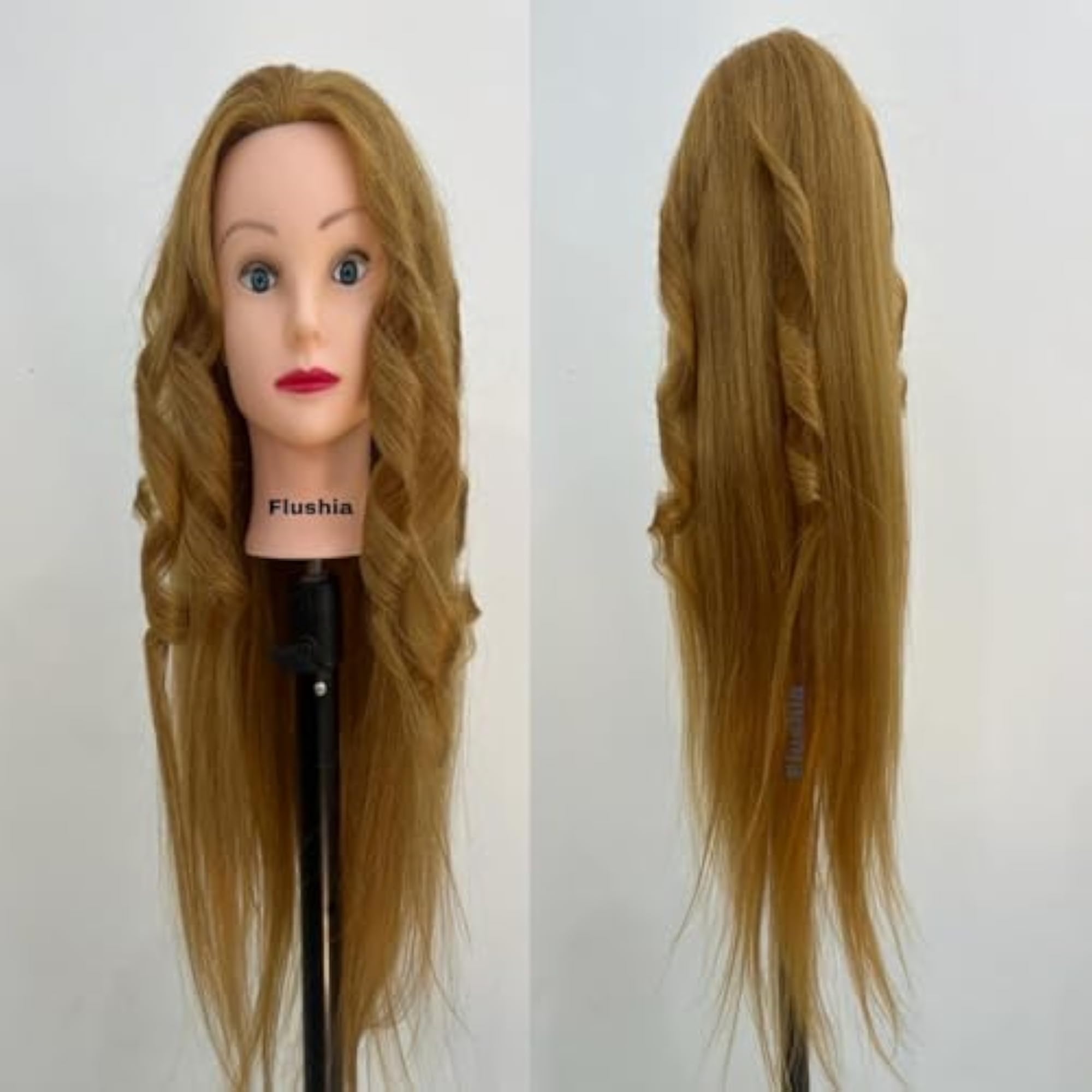 30 Inch Long Golden Hair Dummy for Hair Styling Practice