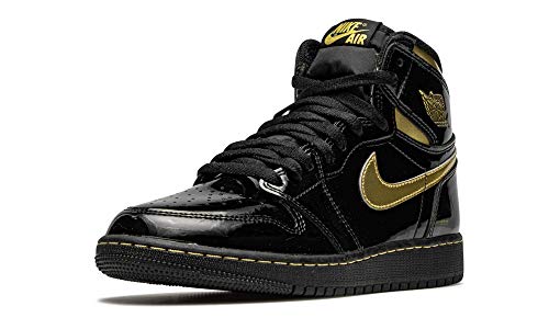 Jordan Youth Air 1 Retro High OG GS 575441 032 Black Metallic Gold - Size 4.5Y4