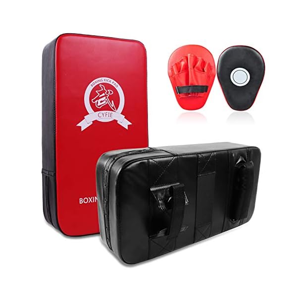 Cyfie-Boxing-Kick-Pads-Target-Kick-Pad-Hand-Pads-Thai-Pads-Karate-Kick-Pads-Kickboxing-Training-Pads-Martial-Arts-MMA-Punching-Mitts-Kicking-Boxing-Shield-Training-for-Men-Women-Gym Boxing Kick Pads Target Kick Pad Hand Pads Thai Pads Karate Kick Pads Kickboxing Training Pads Martial Arts MMA Punching Mitts Kicking Boxing Shield Training for Men Women Gym