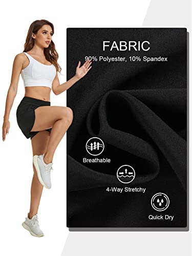 Blooming Jelly Women's Quick-Dry Running Shorts Workout Sport Layer Active Shorts with Pockets 1.75"4