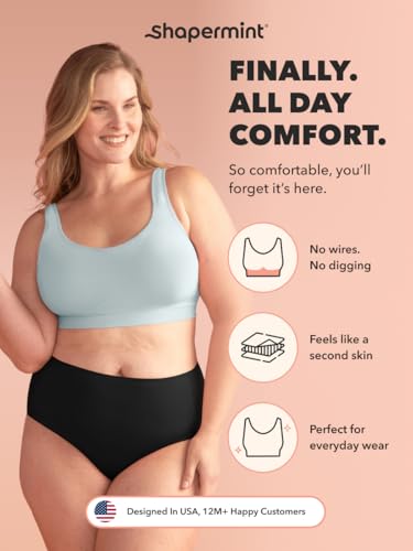 Image of SHAPERMINT Wireless Bras for Women No Underwire - Small to Plus Size Bralettes with Support and Natural Lift