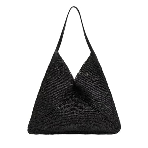 Women's Straw Woven Crochet Shoulder Bag - Versatile Beach & Vacation Handbag