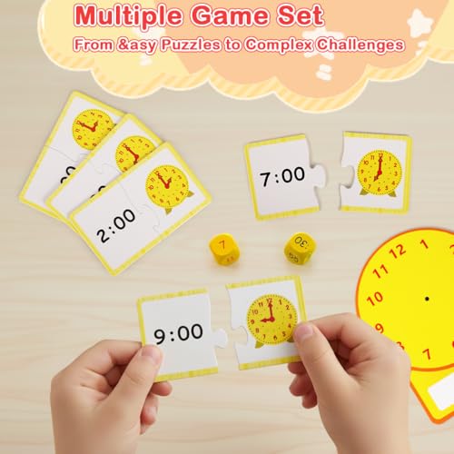 Image of PATPAT Flash Cards for Kids Visual Learning Clock Chart, Autism Learning Resources Time Activity Set Develop Study Time Skills, Montessori Learning Kids Toys for 2-5 Years boy at Home, School