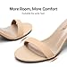 DREAM PAIRS Women's Chunk Low Heel Pump Sandals,Size 8,Nude/Nubuck,CHUNK