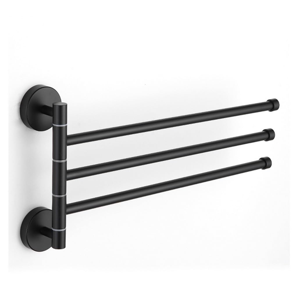 LMYSXAOZ 304 Stainless Steel Swivel Towel Rack Bar Rails for Bathroom, Wall Mounted Folding Arm Swing Out Hand Hanger Holder Space Saving Laundry 3Bars