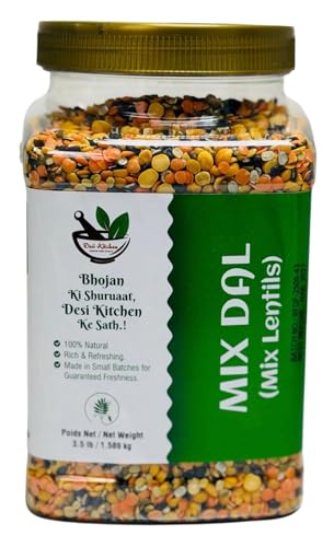 Desi Kitchen Mix Dal 3.5lb (1.589 kg) | Mixed Lentils | Premium Assorted Lentils | All Natural, Non-GMO, Vegan | High Protein & Fiber | Ideal for Daily Dal & Khichdi | By Rani Foods