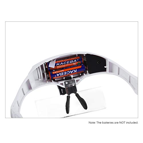 Lupa de 5 lentes 1.0X-3.5X Tiara de aumento de óculos com 2 luzes LED Lupa multifuncional Lupa de óc