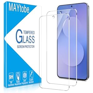 MAYtobe [2-pak] schermbeschermer voor Samsung Galaxy S25 FE 5G gehard glas, 9H hardheid, hoesvriendelijk, geen luchtbellen, krasbestendig, eenvoudig te installeren