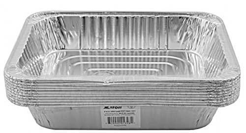 Jetfoil Aluminum Foil Steam Table Pans Half Size Deep 9x13 Pans 10 Pack