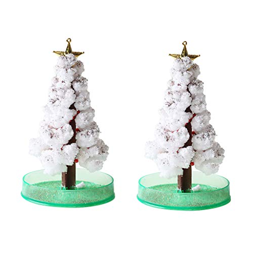 MOZATE Magic Growing Crystal Christmas Tree Presents Novelty Kit for Kids Funny Educational and Party Toys (2 PCS-A)