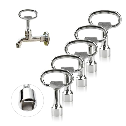 5/16 in Silver Sillcock Water Key Compatible with Danco 80132, Water Spigot Key,Outdoor Faucet Handle Fits 0.31