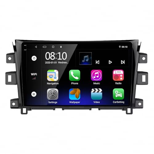 Radio de Coche 2 DIN para Nissan Navara NP300 2015-2018 Solución a Salpicaderos sin Navegador
