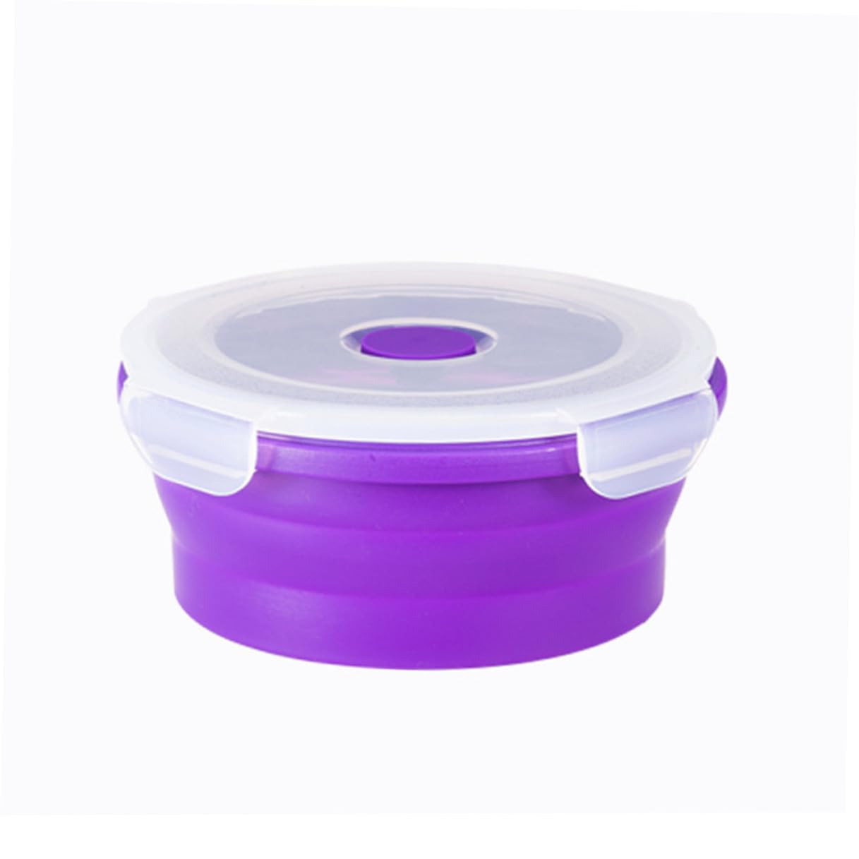 Contenitori in Silicone per Alimenti Rotondi Pieghevoli, 4 Pezzi | Capacità 400ml 600ml 900ml e 1200ml, Adatti a Microonde, per Sandwich e Conservazione Cibo, Uso Famiglia e Studenti