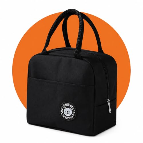 Lancheira Térmica Fitness para Marmita e Bebidas Bolsa Térmica Impermeável com Isolamento Térmico, Alça Reforçada e Bolso Frontal Trabalho, Academia, Escola e Viagens